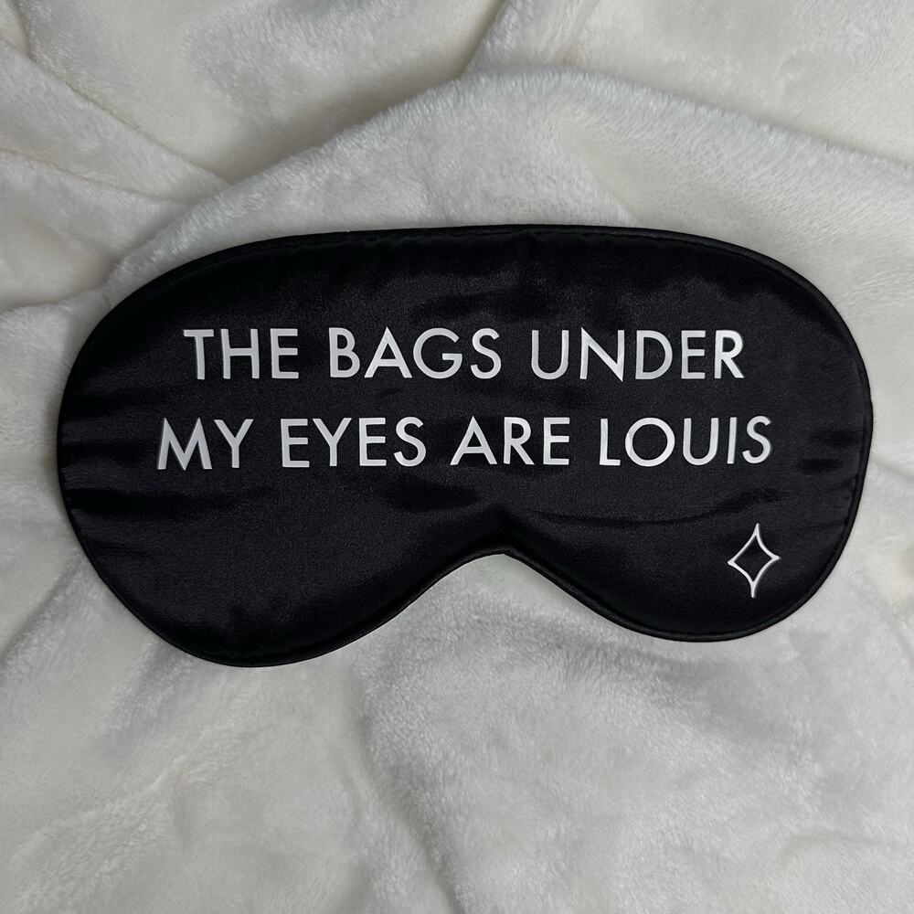 Bags Under My Eyes Satin Silky Sleep Mask Adjustable, Perfect For Travel, Luxury